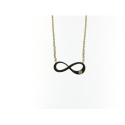 18kt geel gouden halsketting met infiniti / eindeloos / endless - 606876
