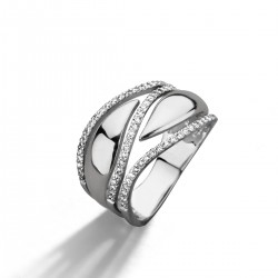 18KT WIT GOUDEN RING MET BRILJANT 0.35ct - 607138