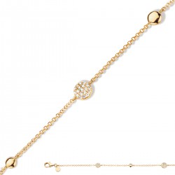 ONE MORE - 18kt geelgouden armband met briljant 0.13ct - 613658