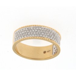 18kt Bicolor gouden ring met briljant 0.48ct - 606862