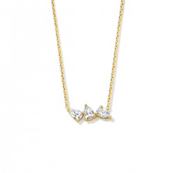 18kt geel gouden halsketting met briljant 0.30ct - 610840