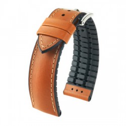 HIRSCH JAMES LEDER-SILICONE BAND 20MM L - 613333