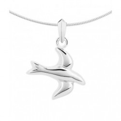 SILENT MEMORIES ZILVEREN URNE HANGER VOGEL - 55306