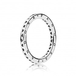 PANDORA SILVER ring- heart logo - 603333