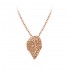 BIGLI Mini Leaves - 18kt rose gouden halsketting met diamanten hanger 0.36ct - 609836