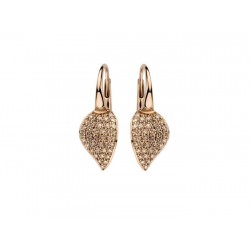 BIGLI Mini Leaves - 18kt rose gouden oorringen met bruine diamant 0.74ct - 611593