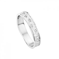 F'OrU TROUWRINGEN WIT GOUD MET BRILJANT (0.03CT) - 55073
