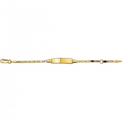 14kt geelgouden armband met graveerplaat - 612207