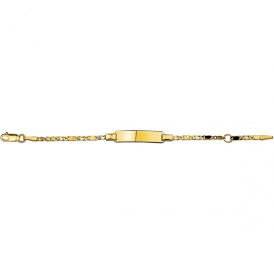 14kt geelgouden armband met graveerplaat - 612207