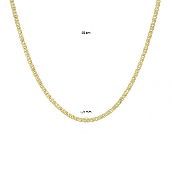 14kt geelgouden halsketting - 45cm - 611985