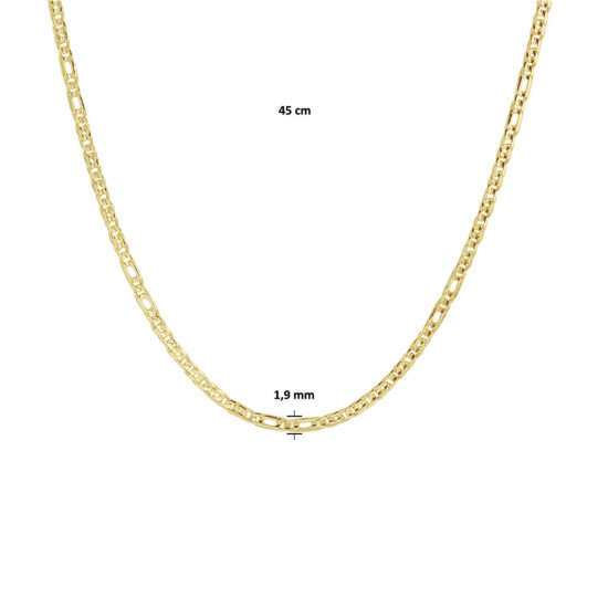 14kt geelgouden halsketting - 45cm - 611984