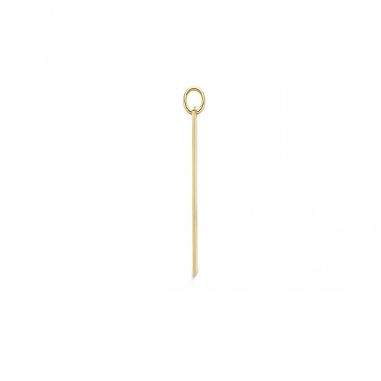 14kt geel gouden rechthoekige hanger - graveerplaat - 611099