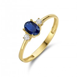 14kt geelgouden ring met zirconium - 612994