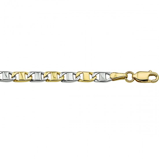 14kt bicolor gouden halsketting - 612146