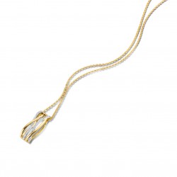 DULCI NEA - 18kt bicolor gouden hanger met briljant 0.11ct - 612639