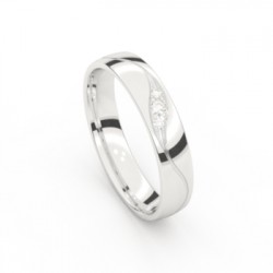 Ring in 14kt. witgoud met briljant - 603160
