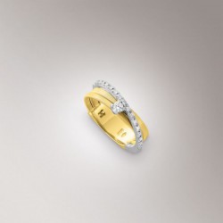 MARCO BICEGO GOA 18kt bicolor gouden ring met briljanten 0.23ct - 609719