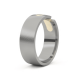 AMICI titanium + naturel witgouden ring - 25717
