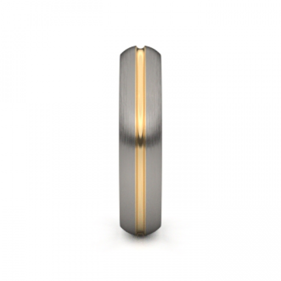 Tessina titanium/gouden trouwring - 25718