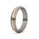 Tessina titanium/gouden trouwring - 25718