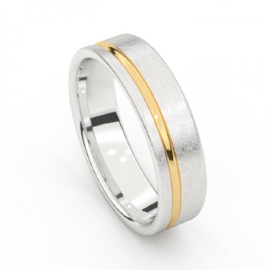 Tessina 18kt bicolore gouden trouwring - 25719