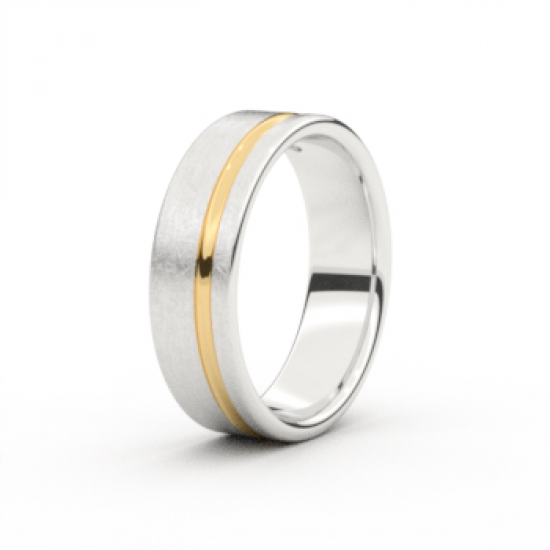 Tessina 18kt bicolore gouden trouwring - 25720