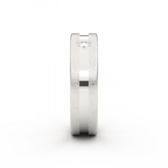 Tessina 18kt witgouden trouwring met diamant 0.07ct - 26156