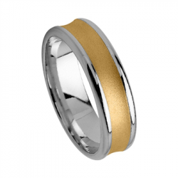 Tessina 18kt bicolore gouden trouwring - 26732