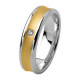 Tessina 18kt witgouden trouwring met diamant 0.03ct - 26734