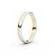Tessina 18kt bicolore gouden trouwring met briljant 0.02ct - 26741