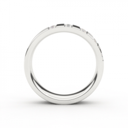 Memoire 18kt witgouden trouwring met diamant 0.27ct - 27225