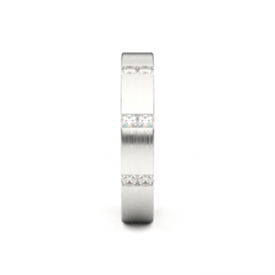 Memoire 18kt witgouden trouwring met briljanten 0.25ct - 27231