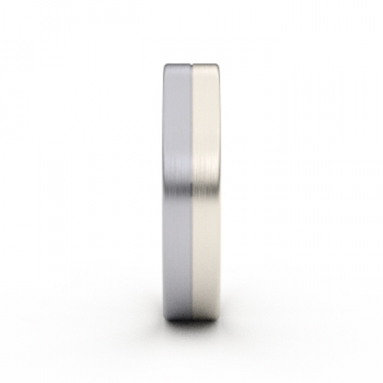 Tessina 18kt witgoud + palladium trouwring - 27234