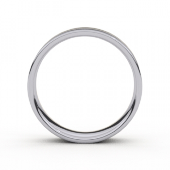 Tessina 18kt witgoud + palladium trouwring - 27235