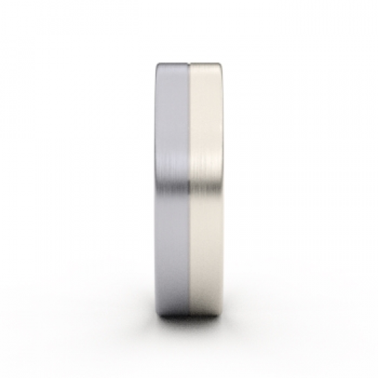 Tessina 18kt witgoud + palladium trouwring - 27235