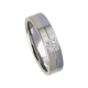 Tessina palladium + wit gouden trouwring met diamant 0.06ct - 27237