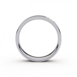 Tessina palladium + wit gouden trouwring met diamant 0.06ct - 27237