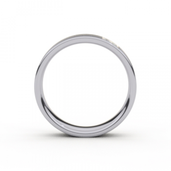 Tessina palladium + wit gouden trouwring met diamant 0.06ct - 27237