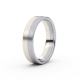 Tessina palladium + wit gouden trouwring met diamant 0.06ct - 27237