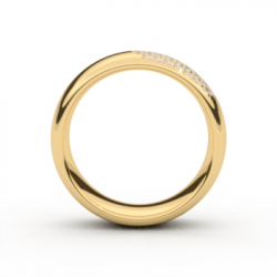 Memoire 18kt geelgouden trouwring met diamant 0.31ct - 28310