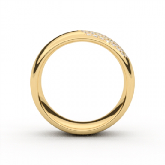 Memoire 18kt geelgouden trouwring met diamant 0.31ct - 28310