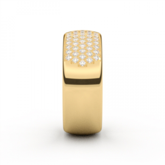 Memoire 18kt geelgouden trouwring met diamant 0.31ct - 28310