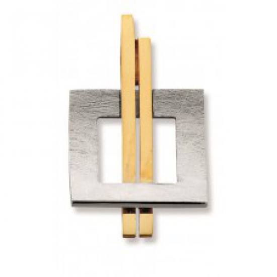 18kt bicolore gouden hanger - 28629