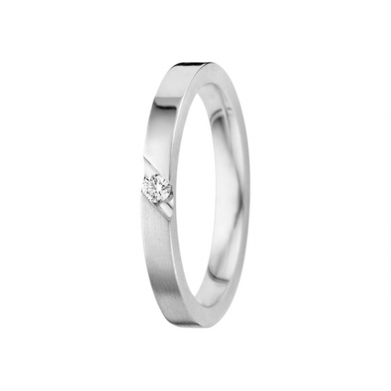 TESSINA WIT GOUDEN TROUWRING MET BRILJANT - 29160