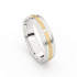 Tessina 18kt bicolore trouwring met diamantje - 31327