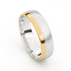 Tessina 18kt bicolore gouden trouwring - 33717