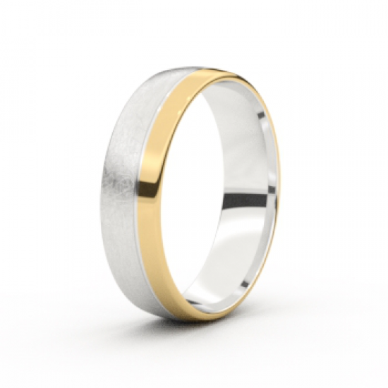 Tessina 18kt bicolore gouden trouwring - 33717