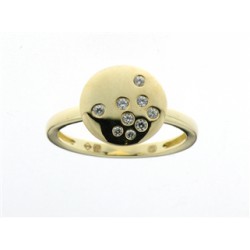 9kt gouden ring met zirconium - 34022