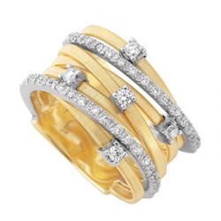 MARCO BICEGO Goa 18kt bicolore gouden ring met diamant  (0.41ct) - 37044