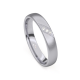 Tradition palladium trouwring met diamant 0.024ct - 4407